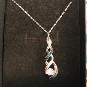 Kay Jewelers diamond/ sapphire pendant